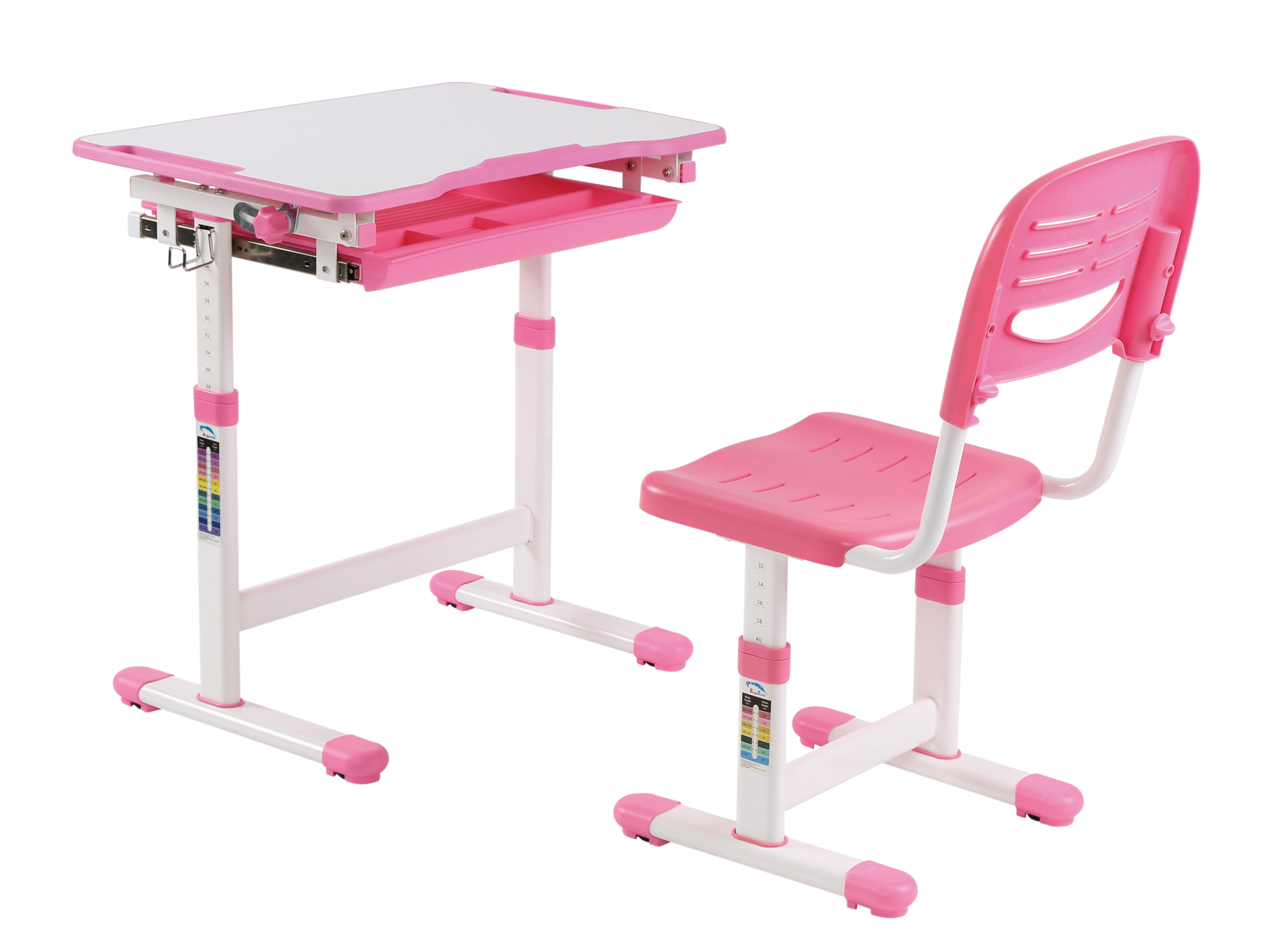 Boer Snel Raap Bureau kinderen tekentafel met bureaustoel - schooltafel - ergonomisch  hoogte verstelbaar - Meubel Plein