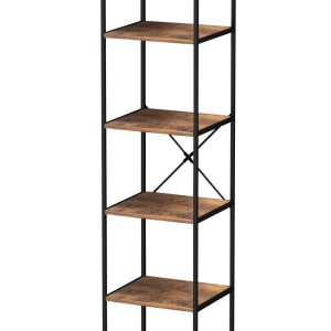 Keukenkast industrieel - keukenrek organizer - 174 cm hoog - vintage bruin hout