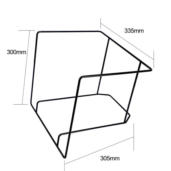 VDD Opbergsysteem - LP Opbergrek - LP Kast - LP Rek - Vinyl Rek - Metaal - Zwart - Afbeelding 3