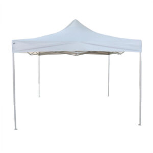 Partytent easy-up 3 x 3 - harmonica  frame - 420D Oxford wit tentdoek met PVC coating