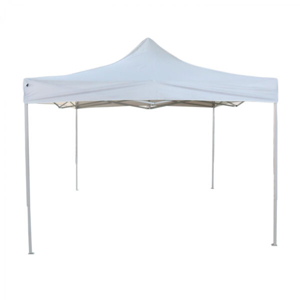 Partytent easy-up 3 x 3 - harmonica  frame - 420D Oxford wit tentdoek met PVC coating