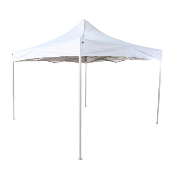 Partytent easy-up 3 x 3 - harmonica  frame - 420D Oxford wit tentdoek met PVC coating - Afbeelding 2