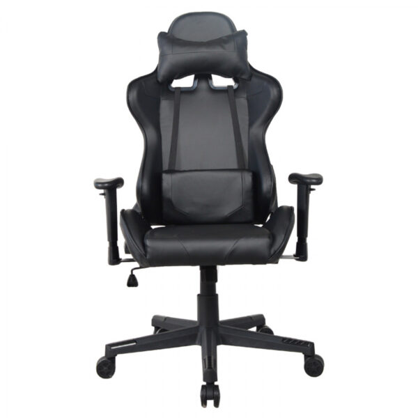 Bureaustoel gamestoel Thomas - racing gaming stijl stoel - ergonomisch - zwart design - Afbeelding 2