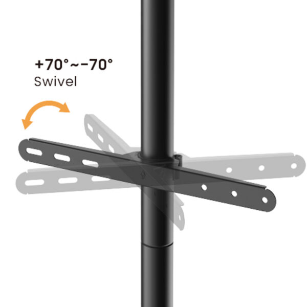 VDD TV Standaard - TV Statief - Beeldscherm Standaard - Monitor Standaard - Modern Studio Design - Draaibaar & in Hoogte Instelbaar - 32 tot 70 inch - Afbeelding 3