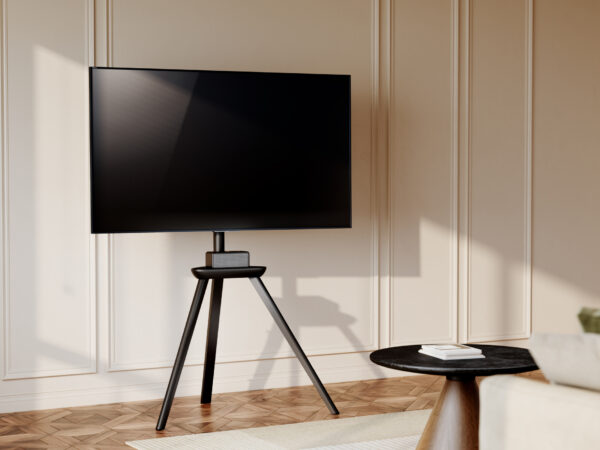 VDD TV Standaard - Vloerstandaard - Studio Statief - Schildersezel Design - Tot 65 inch - Zwart - Afbeelding 6