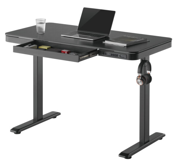 VDD Gaming Bureau Premium - Zit sta Bureau - Elektrisch in Hoogte verstelbaar - Gaming Bureau - Desk - Gaming Desk - Ergonomisch Verstelbaar bureau - Incl. Ingebouwde USB C en USB A - Afbeelding 4