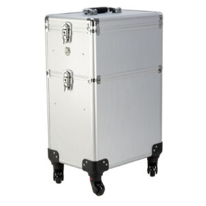 Kapperskoffer trolley - visagie make up koffer trolley - schminkkoffer - beauty case - zwart